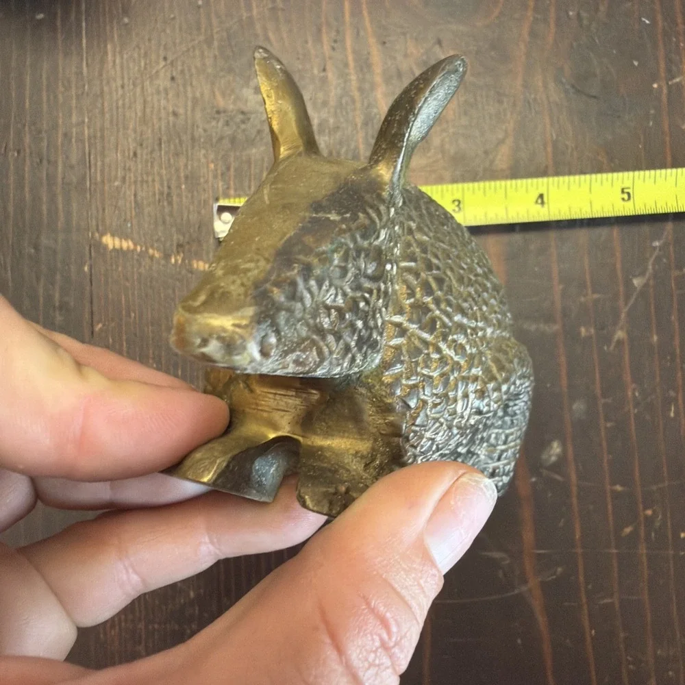 Vintage Brass Armadillo Paperweight